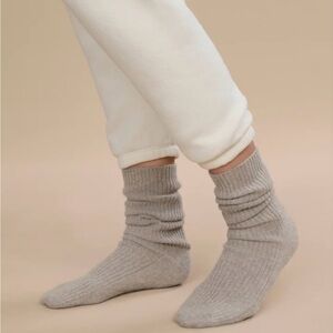 JENNI KAYNE Cashmere Socks Grey One Size